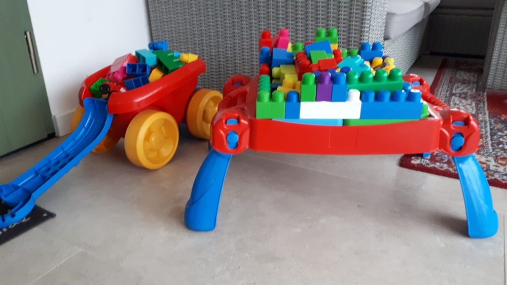 Mega bloks zestaw zbieracz stolik duży zestaw