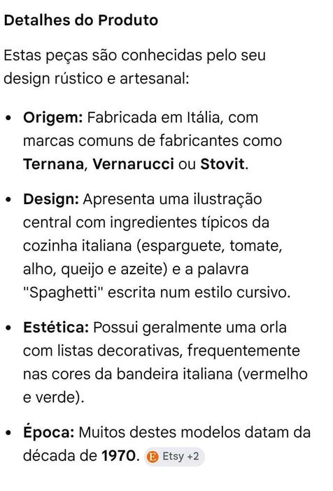 tigela em cerâmica italiana pintada á mão 1975