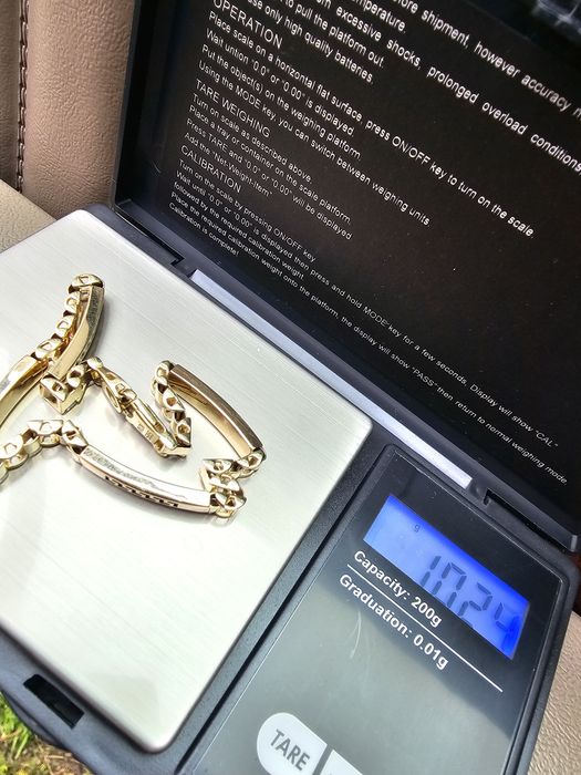 Złota bransoletka męska 585 14K | 10,24 g | 21 cm | 5 mm