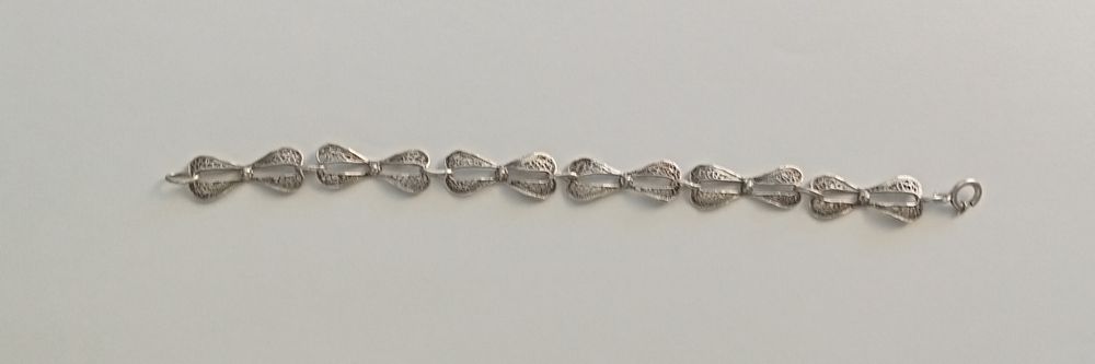 Pulseira de prata 17cm