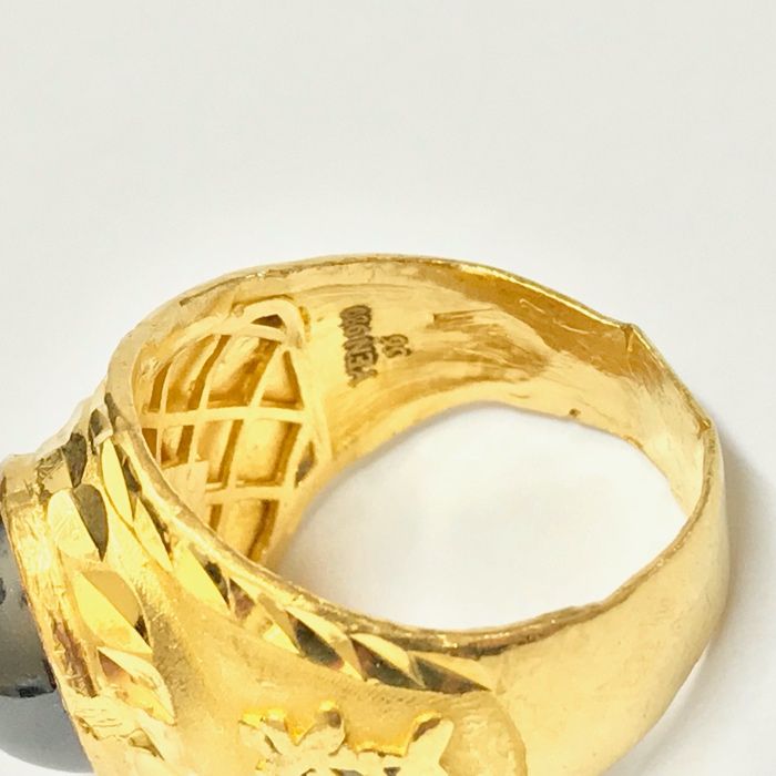 Złoty SYGNET 22K pierścień męski Chiński Tradycyjny r. 13
