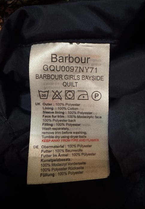 женский пуховик  Barbour