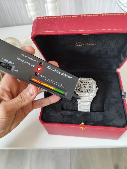 Cartier santos moissanite