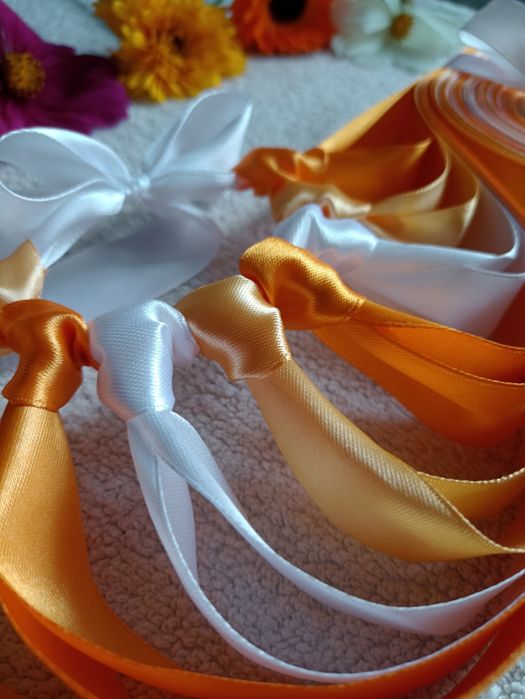 Ring oczepinowy 16 wstążek pomarańczowy