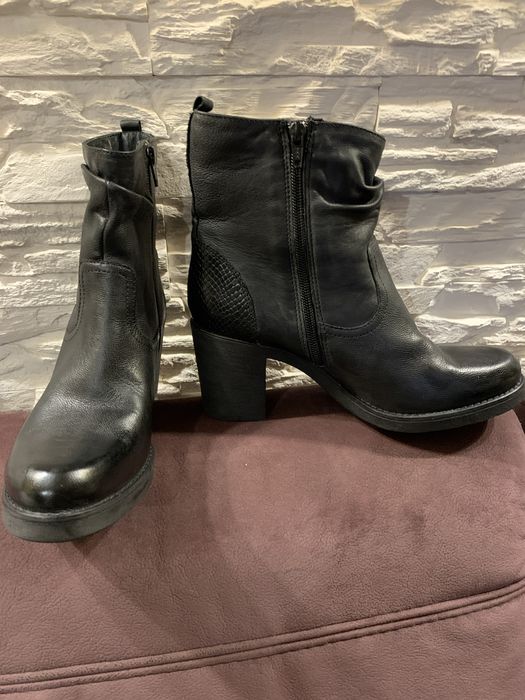 Botki, buty wygodne, skóra r.39 (25,5cm)
