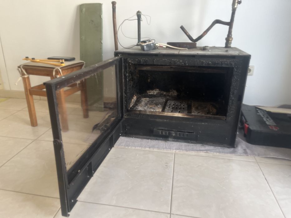 Recuperador de calor a lenha com aquecimento central usado