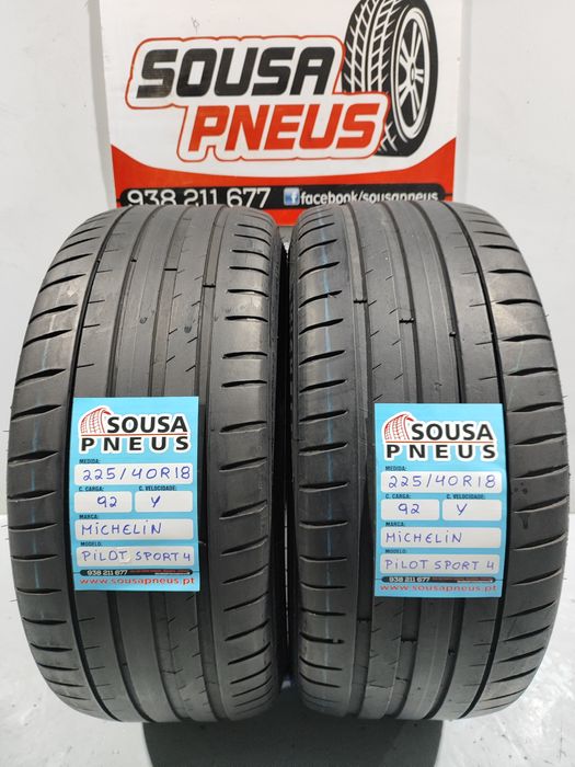 2 pneus semi novos 225-40R18 Michelin - Oferta dos portes
