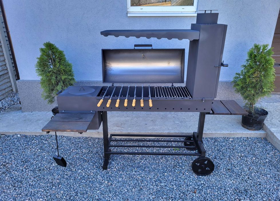 ХИТ! 4мм! Усилен! Мангал Барбекю Коптильня Смокер Печь под Казан