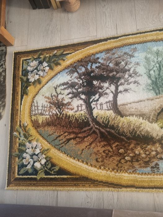 Gobelin/Makatka  - scenką wiejską W.Brytania