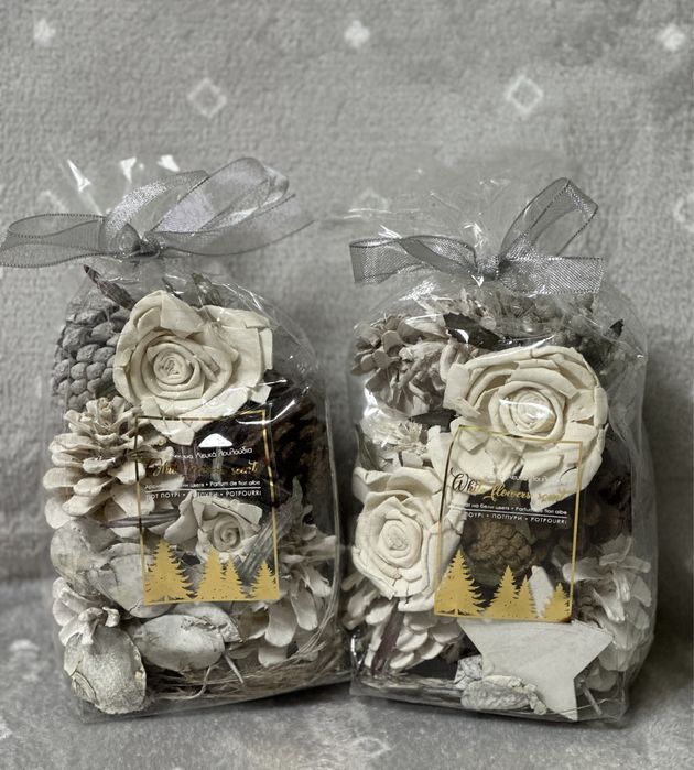 Ароматне саше для дому благовонія шишки пелюстки аромат дім декор