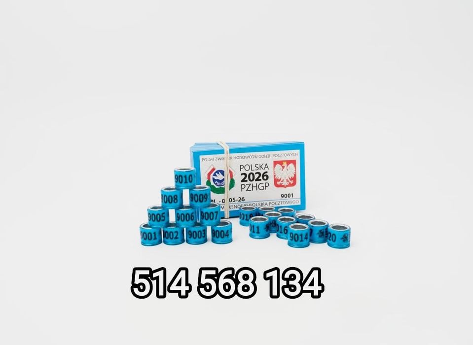 Obrączki PZHGP 2026 r  40 szt