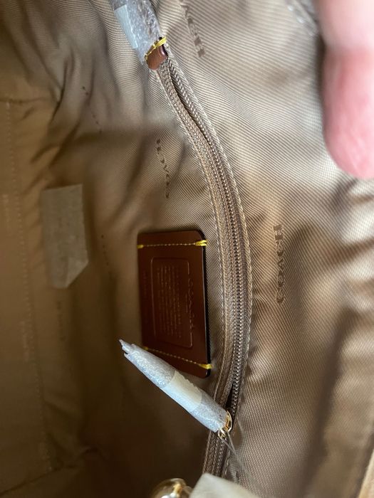 COACH Elise satchel. Шикарная сумка из телячьей кожи с джакартом