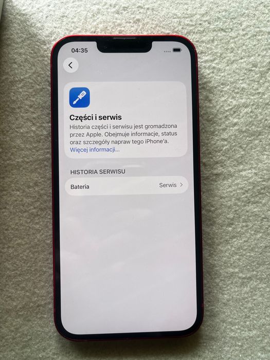 iPhone 13 128 GB czerwony w bardzo dobrym stanie