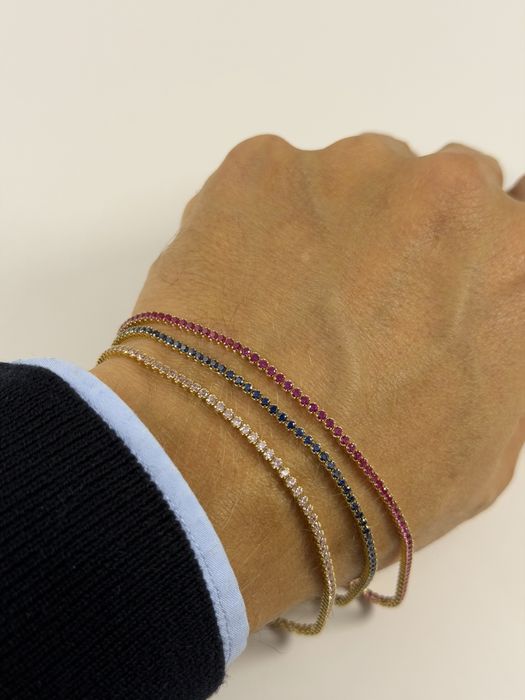 Złota bransoletka tenis