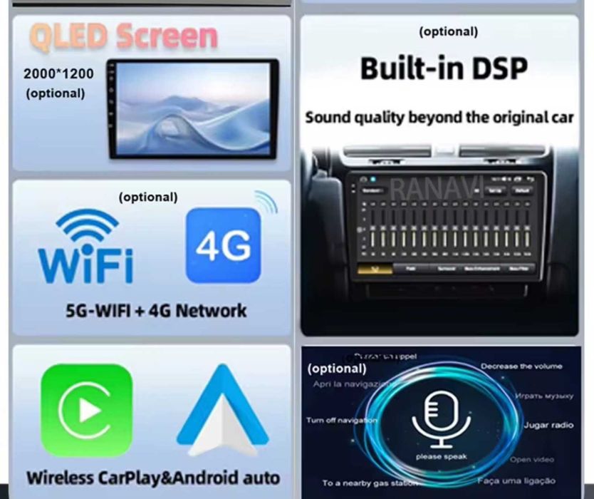 Автомагнітола андроїд Z900 Android 14 8/256 Гб екран 2К 4G. WIFI. BT5.0 360 камери