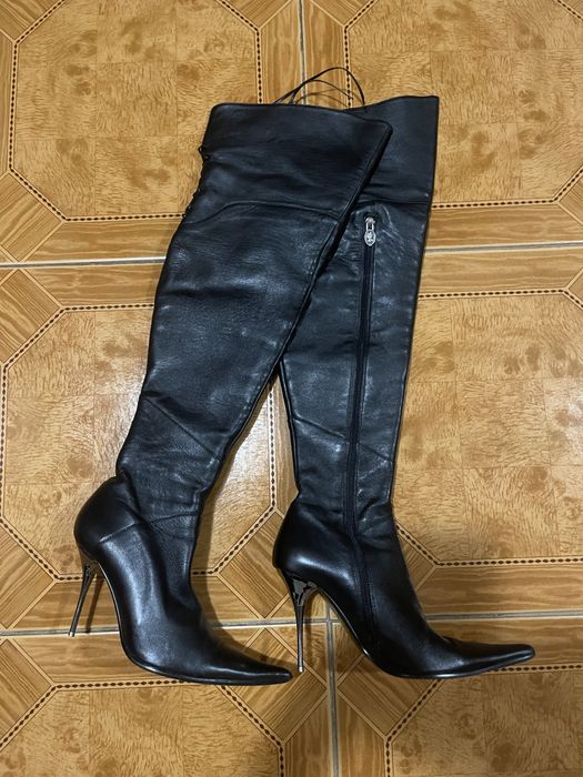 Ботфорти шкіряні