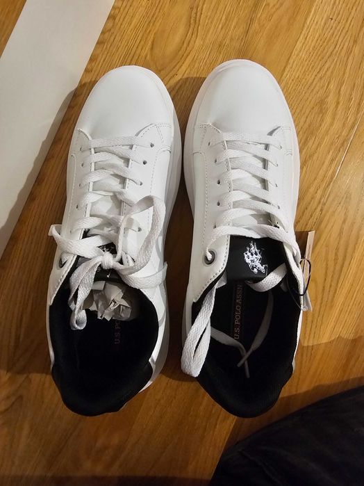 U.S. POLO ASSN. - Sneakersy Damskie, Białe, rozmiar 40