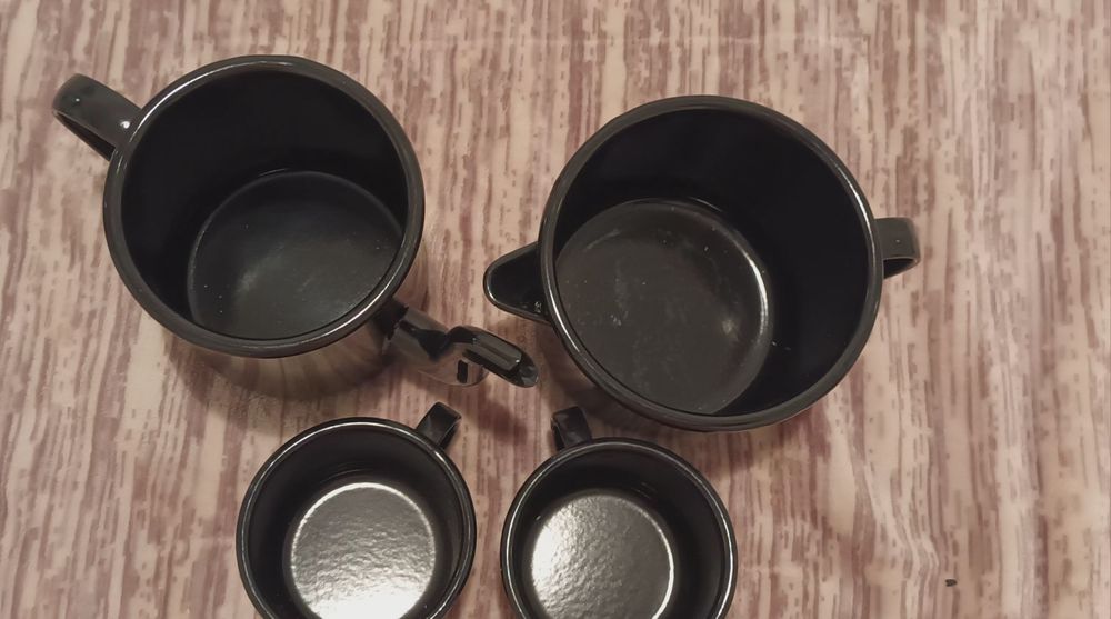 Conjunto café, chá, leite-esmaltado NOVO