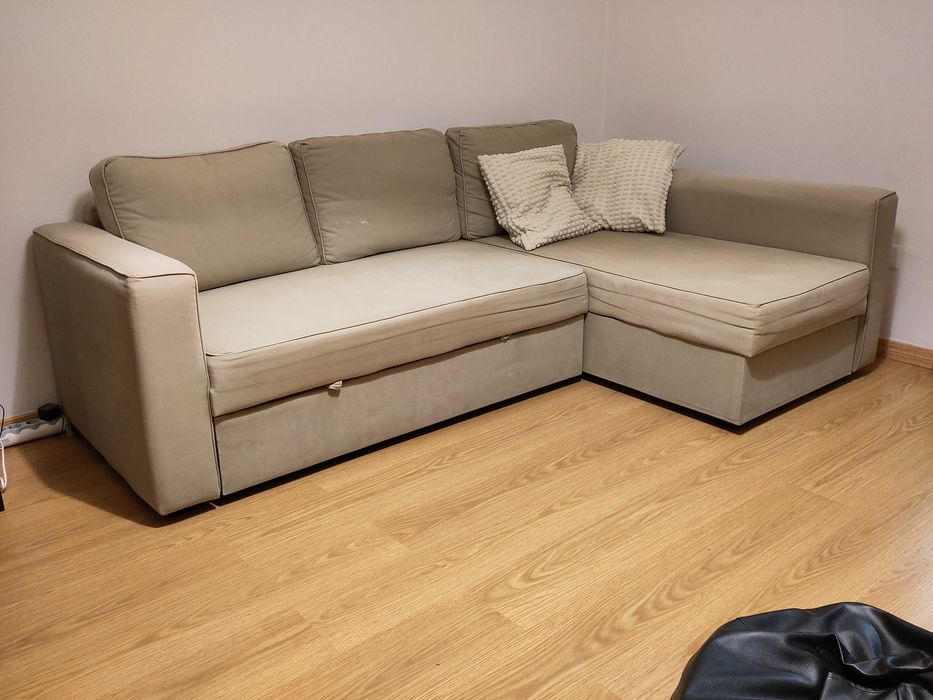 Sofá 3 lugares c/ chaise longue e arrumação + função cama - Reservado