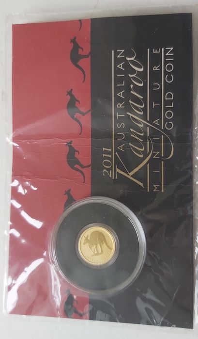 Золотая монета Австралии 1/2 грамма.