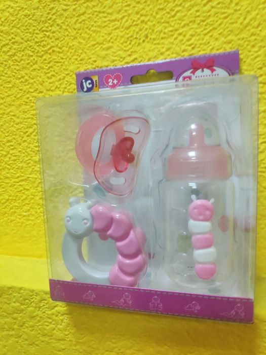 Набор пустышка погремушка бутылка для кукол