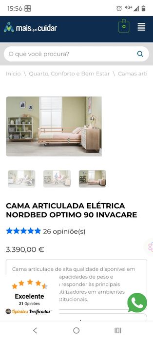 Cama articulada elétrica e elevatória invacare faz cadeirão