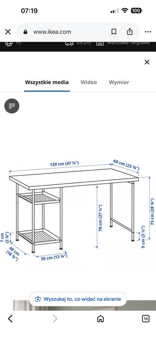 Biurko Ikea białe legkapten