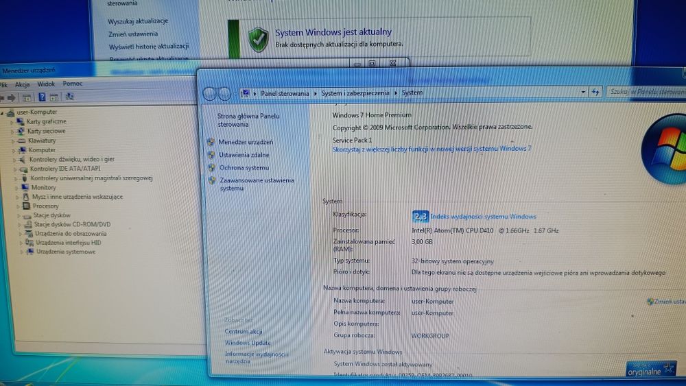 Komputer HP All in One 3Gb ram Dysk 160Gb