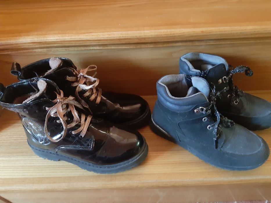 Zestaw kozaki trzewiki buty zimowe r. 34 dla dziewczynki