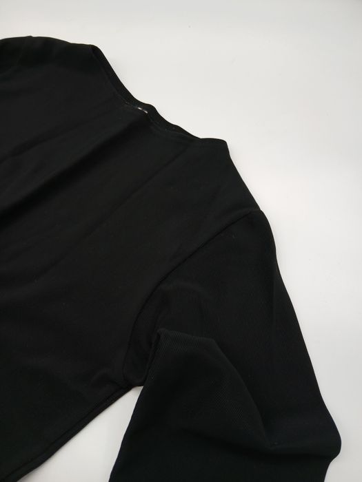 Polo manga comprida homem preto L