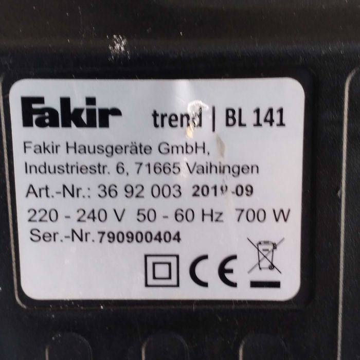 Odkurzacz bezworkowy FAKIR - 700W/ Polecam