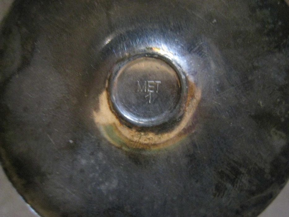 Kieliszki posrebrzane z PRL, met 1