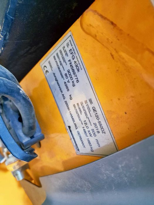Jungheinrich EFG 430k Wózek widłowy 700mth Elektryczny Triplex 2018