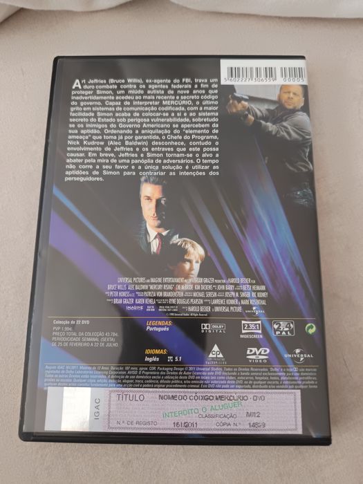DVD nome de código mercúrio