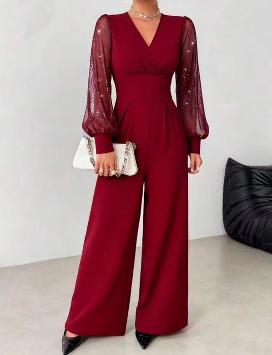 Elegancki kombinezon damski roz. L
