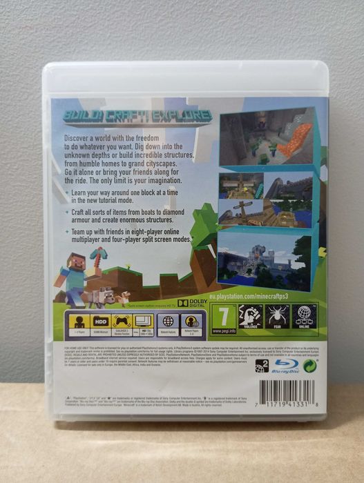 Minecraft PlayStation Edition, PS3 PlayStation 3 (aceito retoma de jogos PS1 e PS2)