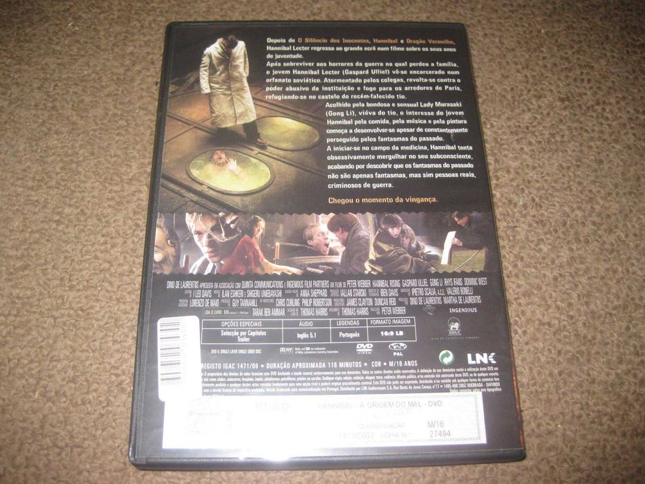DVD "Hannibal - A Origem do Mal" de Peter Webber