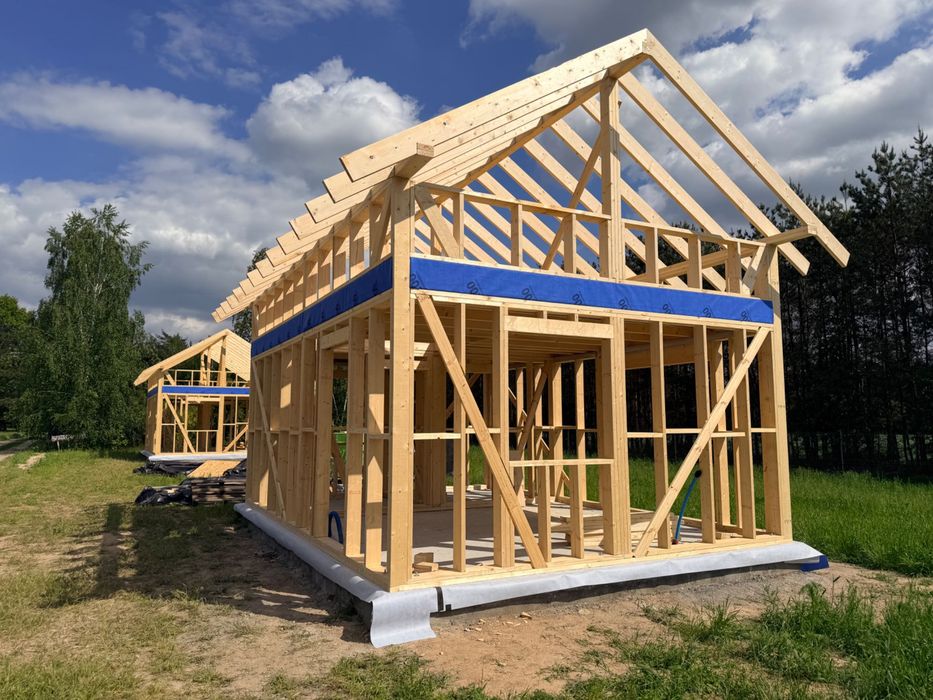 Konstrukcja szkielet domu  35m2 Lublin+ poddasze 35m2 c24