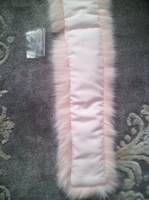 Kołnierz futrzany jasny róż