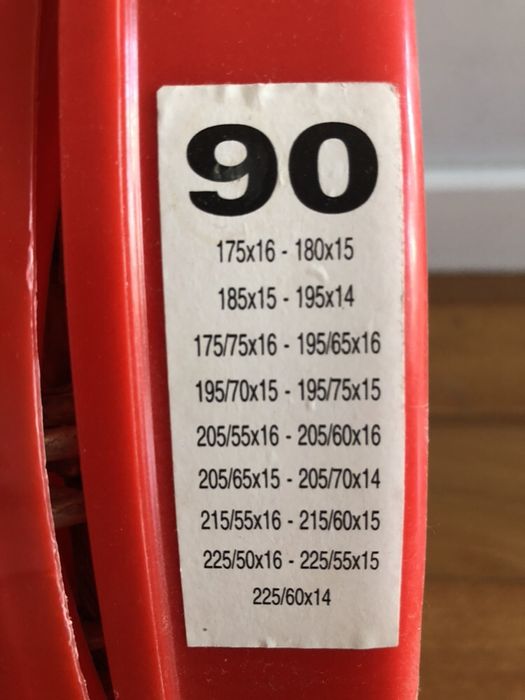 Correntes para a neve (automóvel, diversos tamanhos de pneus)