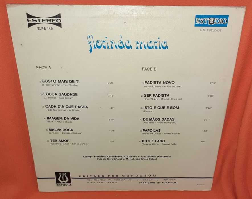 Disco Vinil- Florinda Maria