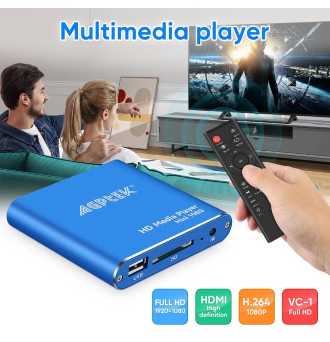 Multi Media Player 1080 AGPTEK leitor sem uso