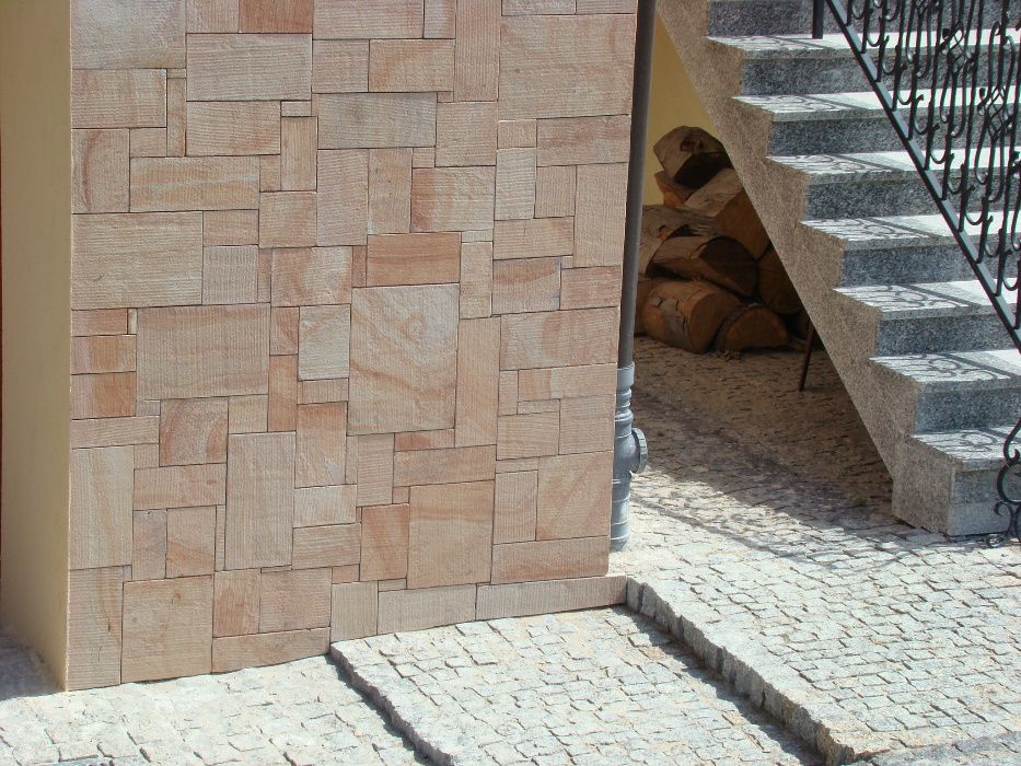 Matowe płyty elewacyjne z kamienia 1,5 cm - na ścianę, taras, elewacja