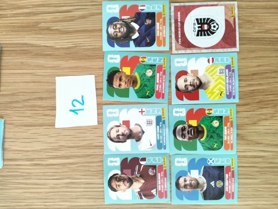 Cromos do mundial pacote de 8