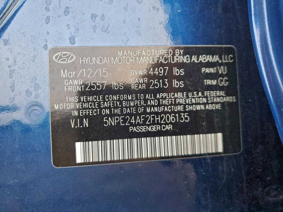 2015 HYUNDAI sonata SE