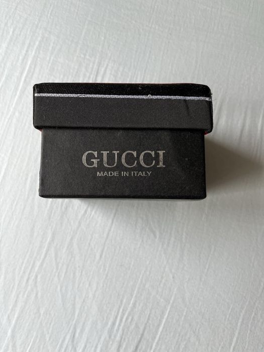 ZESTAW Krawat / poszetka / spinki GUCCI, HANDMADE