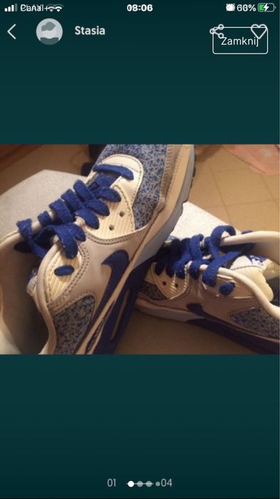 Kultowe Air-maxy r.39 błekitno-białe-wys.PP gratis