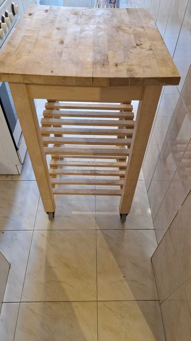 Carrinho de cozinha IKEA, madeira maciça