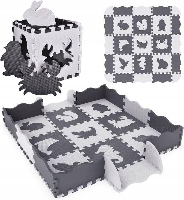 Gruba Mata Edukacyjna Puzzle Piankowe Xxl Kojec