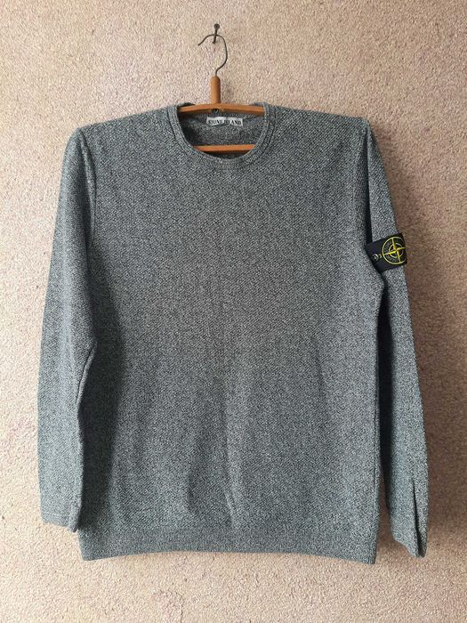 Вінтажний світшот Stone Island сірий M-L з оригінальним патчем